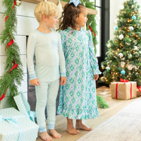 Girls Gown - Frosted Christmas: L