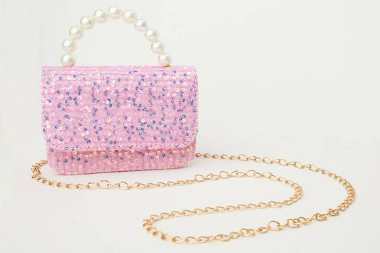 Shimmer Sequin Purse: Pink