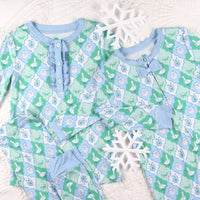 Girls Bamboo Loungewear - Frosted Christmas: 8