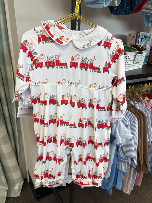 Christmas Zoo Train Romper