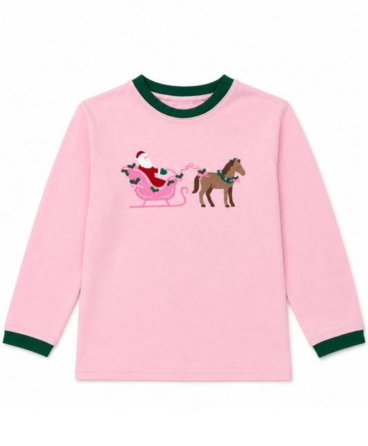 Santa's Sleigh & Horse Long Sleeve Shirt