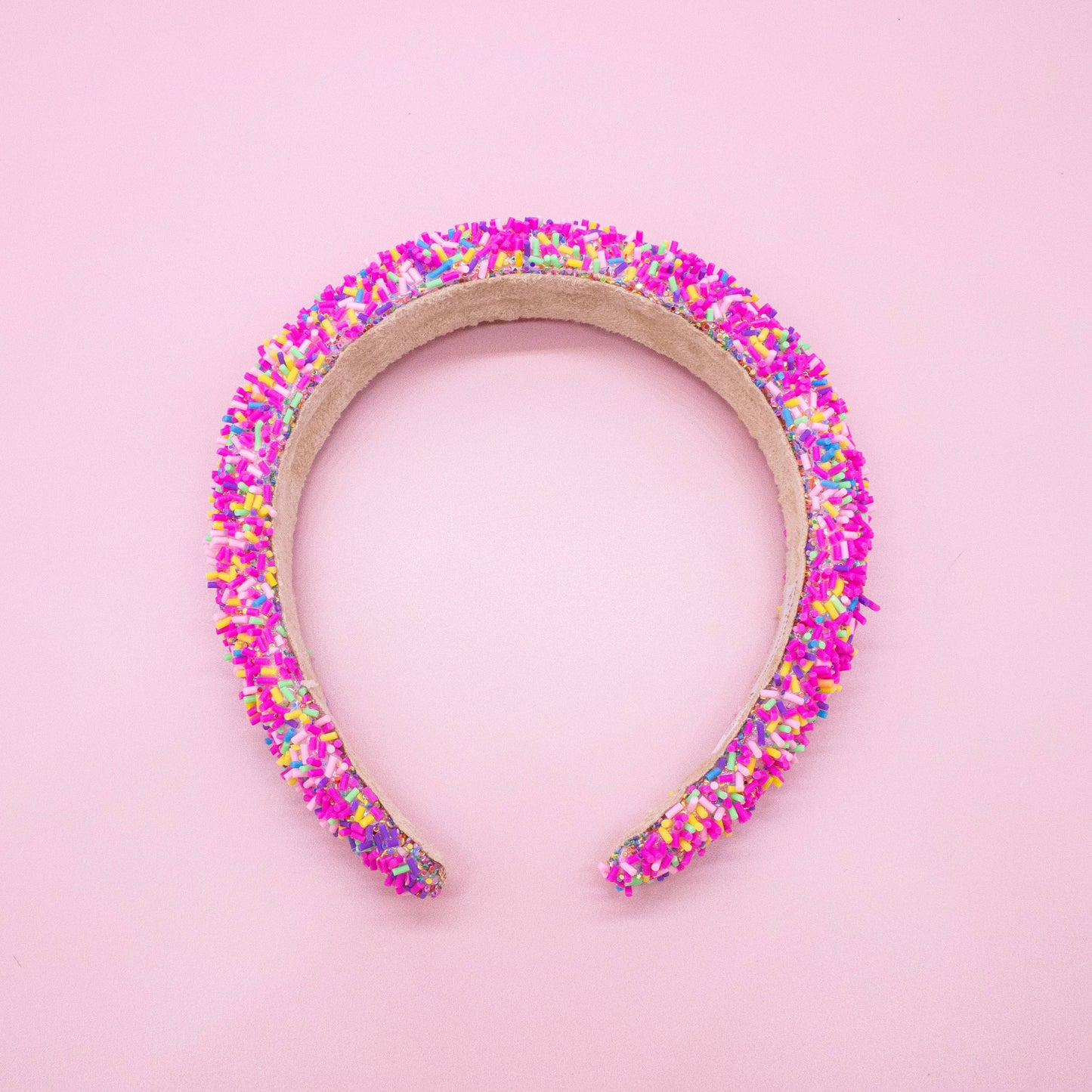 Padded Sprinkles Headband - Confetti Hair Band: Light Blue