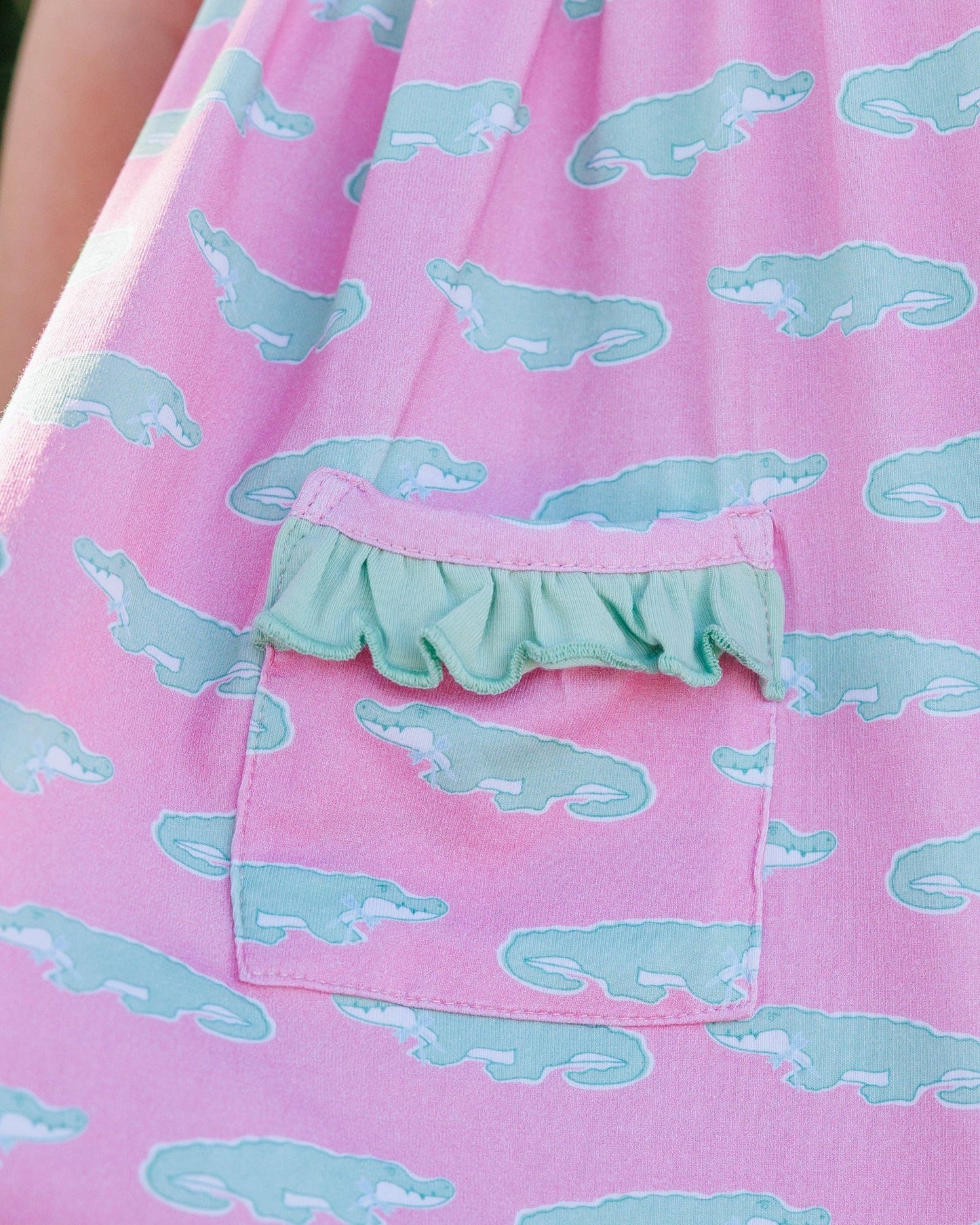 Later Gator Ruffle Pocket Dress