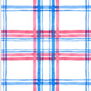 Blue/Red Plaid Snap Bubble: 18-24M