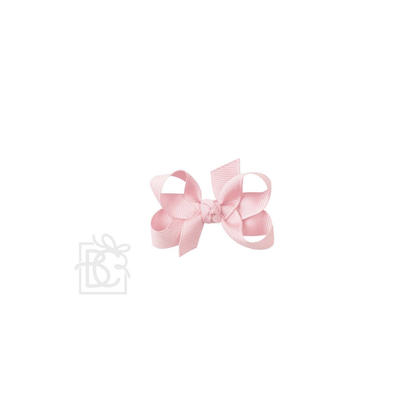 SIGNATURE GROSGRAIN BOW ON CLIP: 3" Small - 5/8" Ribbon on Alligator Clip / LT. PINK