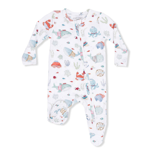 Sailor Sea Creatures - 2 Way Zipper Footie