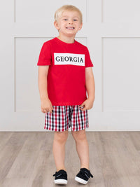 Georgia Smocked Gingham Outfit: S(2yrs)