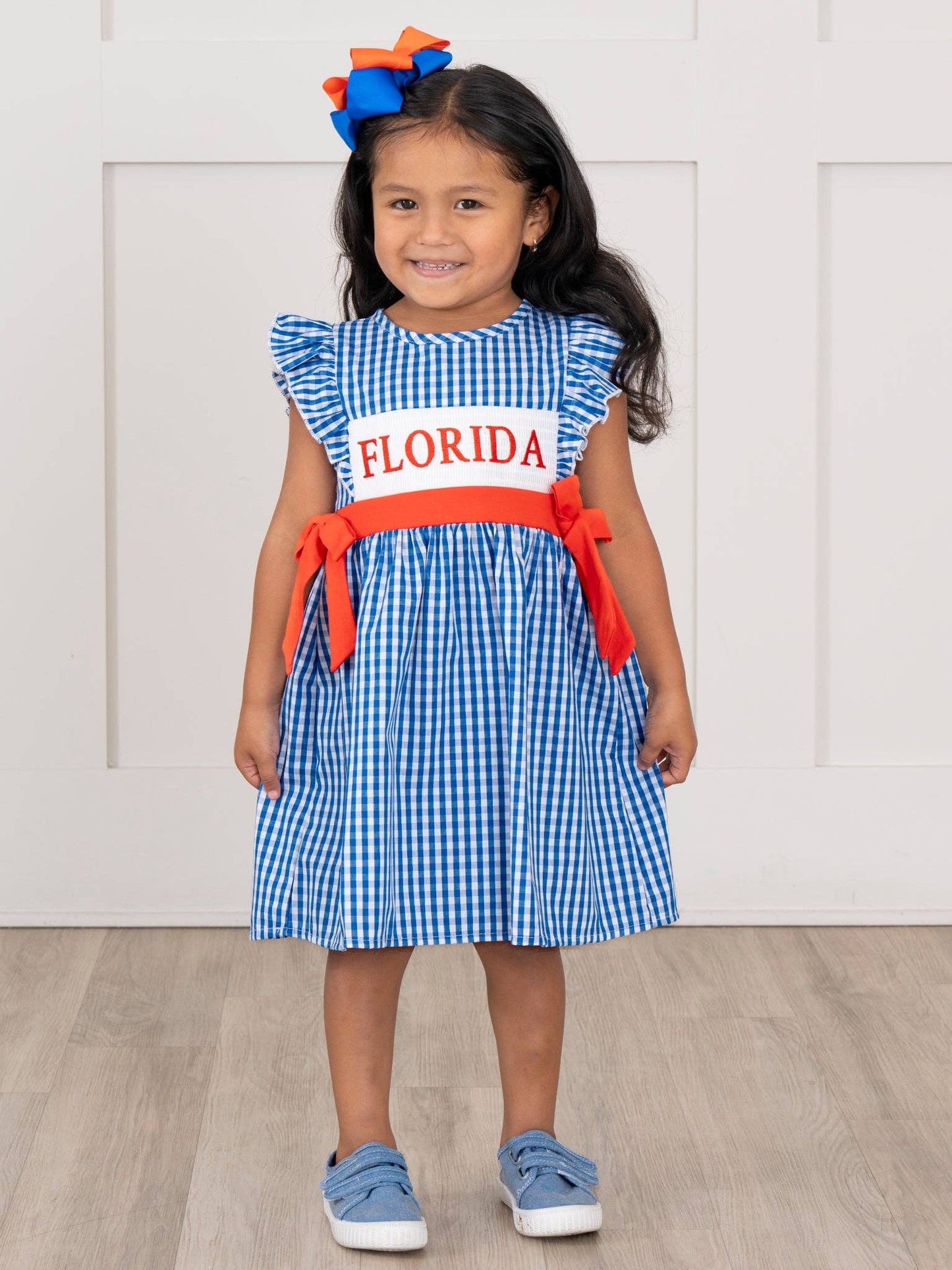Florida Smocked Gingham Dress: M(3yrs)