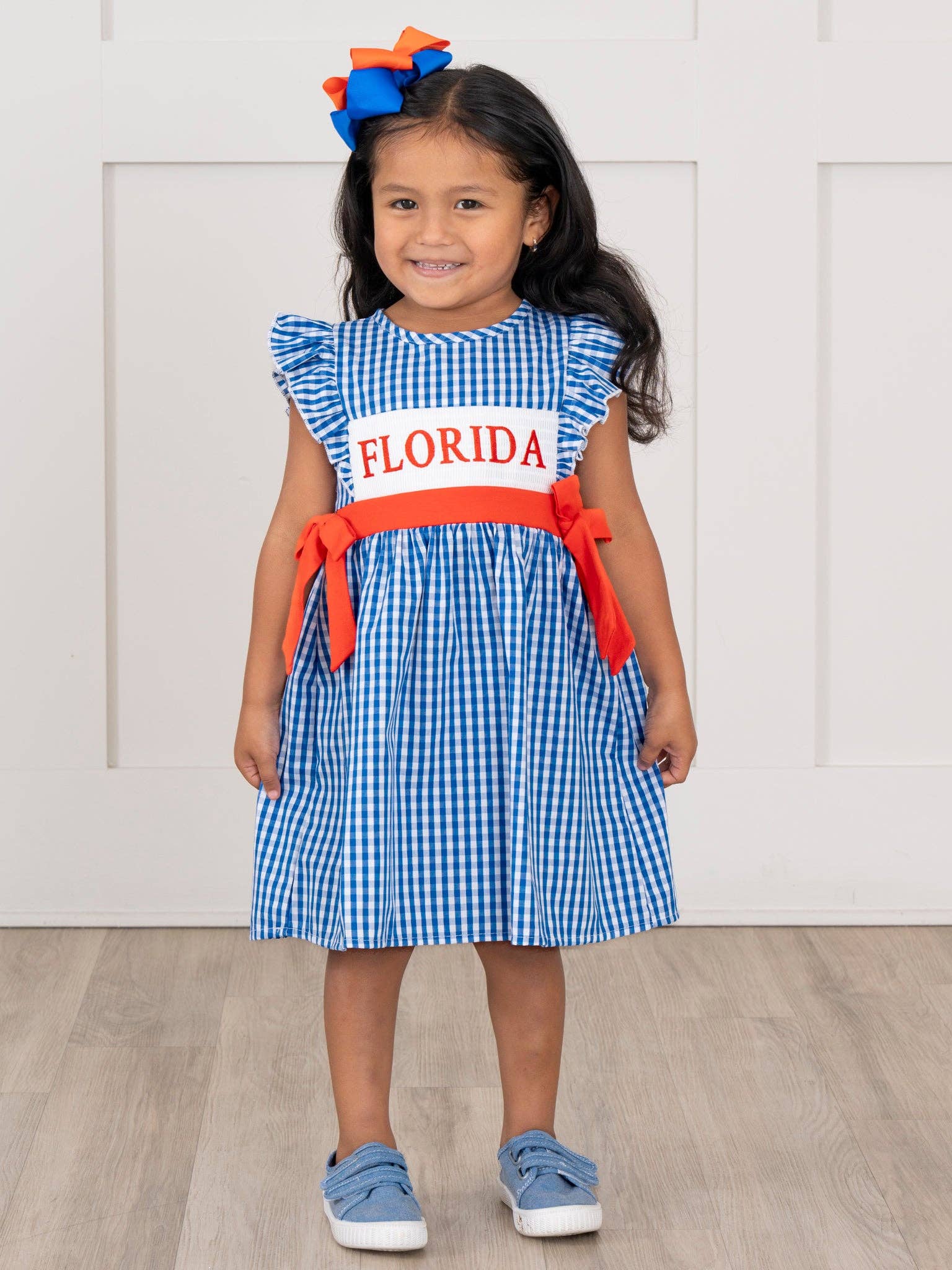 Florida Smocked Gingham Dress: XL(5yrs)
