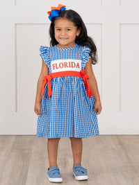 Florida Smocked Gingham Dress: XL(5yrs)