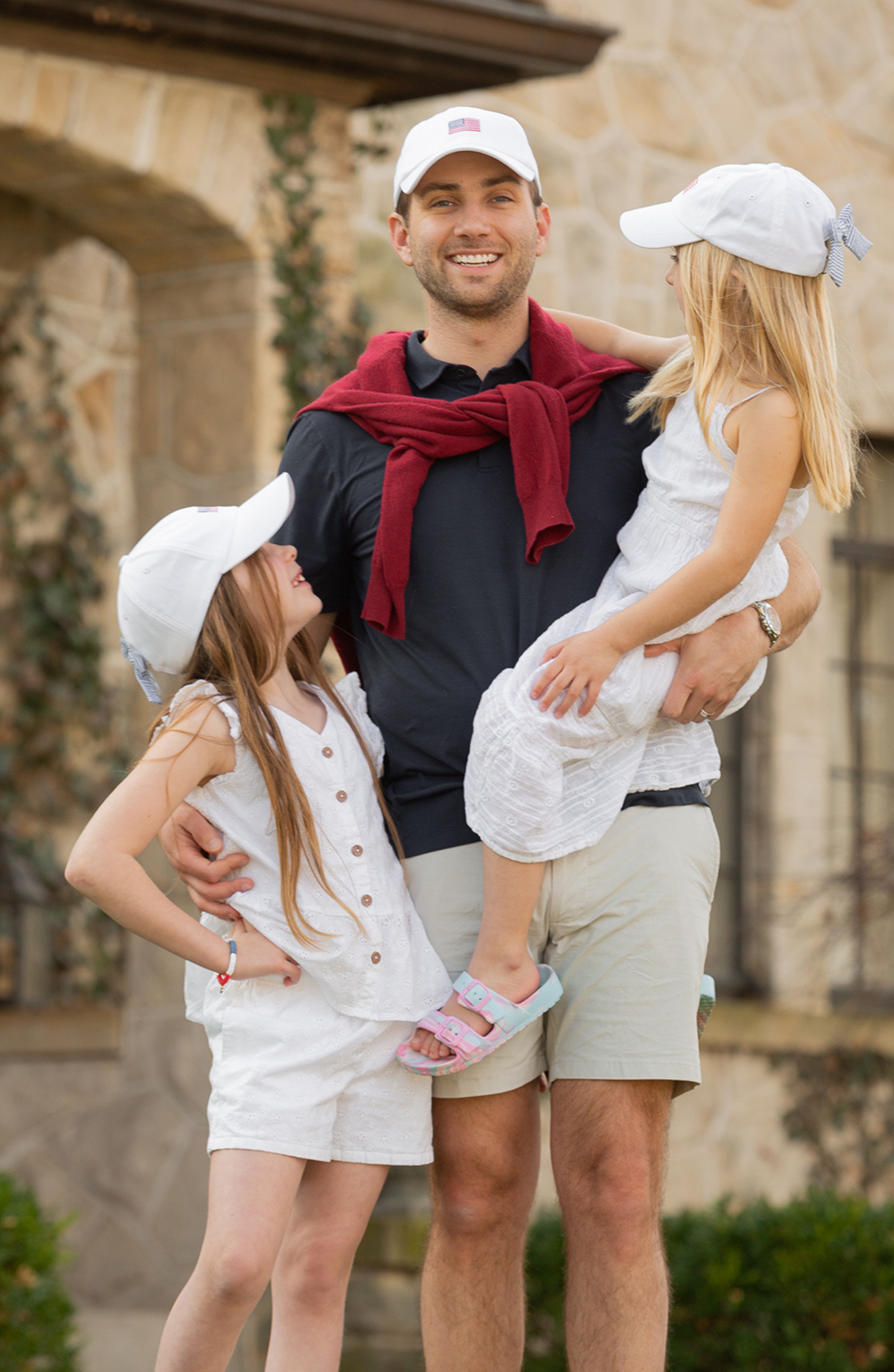 2026 American Flag Bow Baseball Hat: Youth (Ages 2-7)