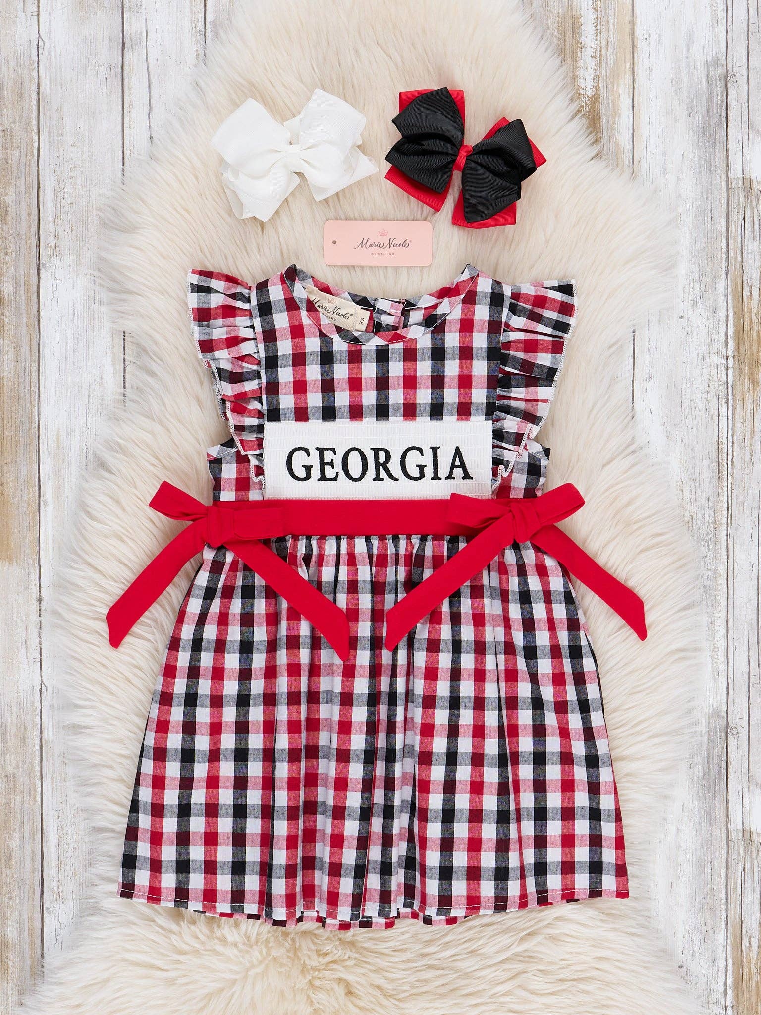Georgia Smocked Gingham Dress: S(2yrs)