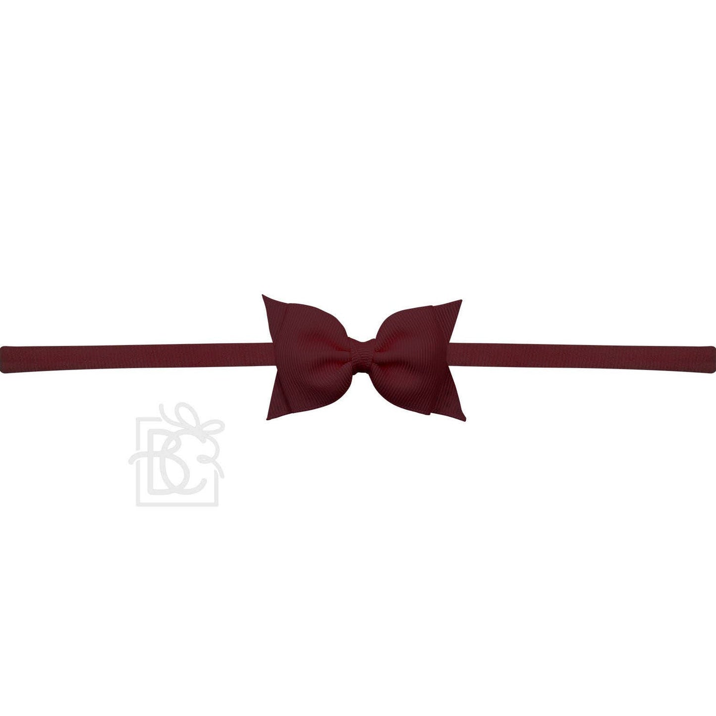 1/4" PANTYHOSE HEADBAND W/ 2.5" FLAT SOPHIA BOW: MILLENNIUM BLUE