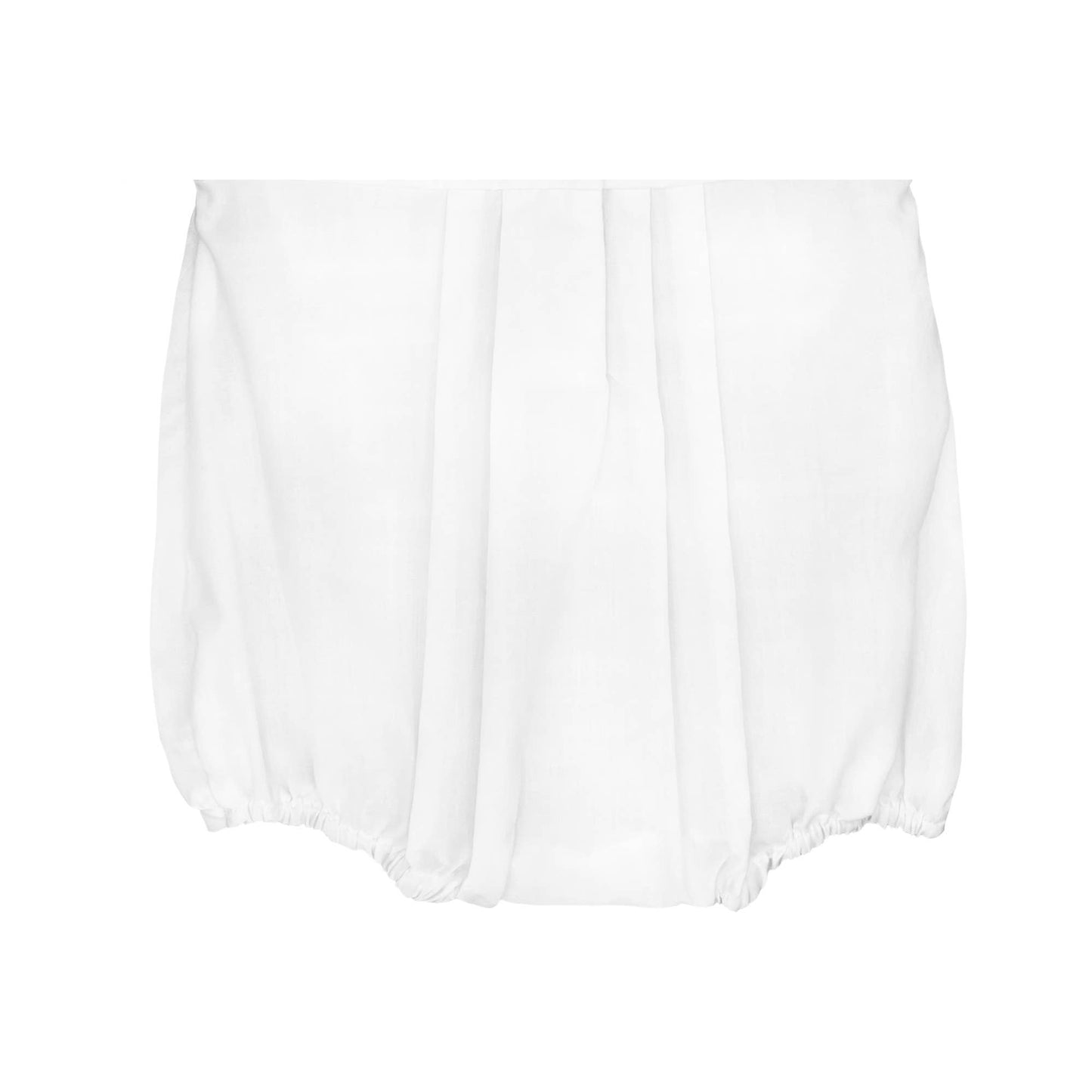 White Romper with Smocking and Peter Pan Collar