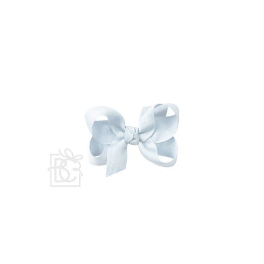 SIGNATURE GROSGRAIN BOW ON CLIP: 3.5" Medium - 7/8" Ribbon on Alligator Clip / POWDER BLUE