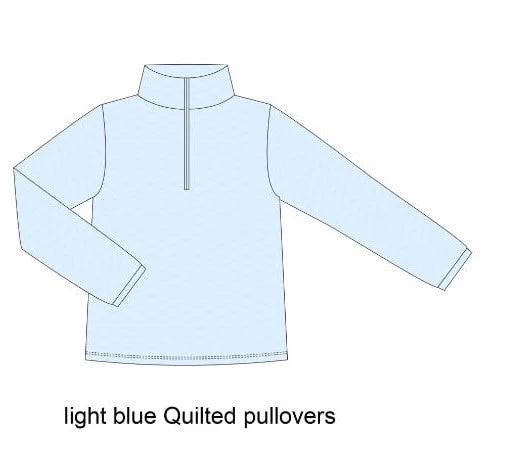 Light Blue Quilted Quarter Zip