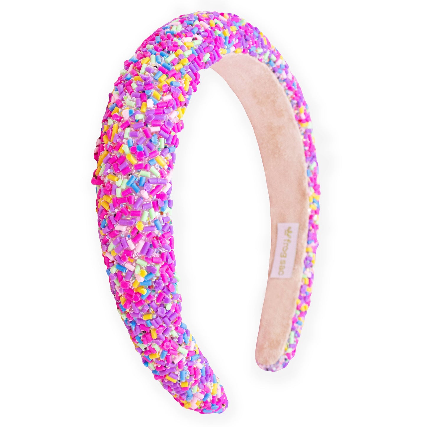 Padded Sprinkles Headband - Confetti Hair Band: Light Blue