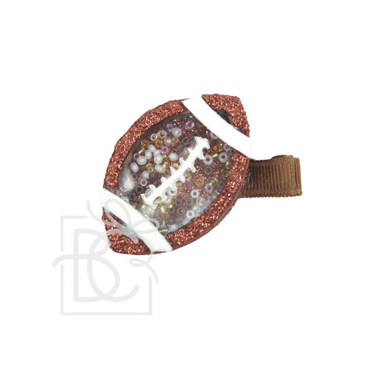 Football Ribbon Figure on Pinch Clip: Football Shaker