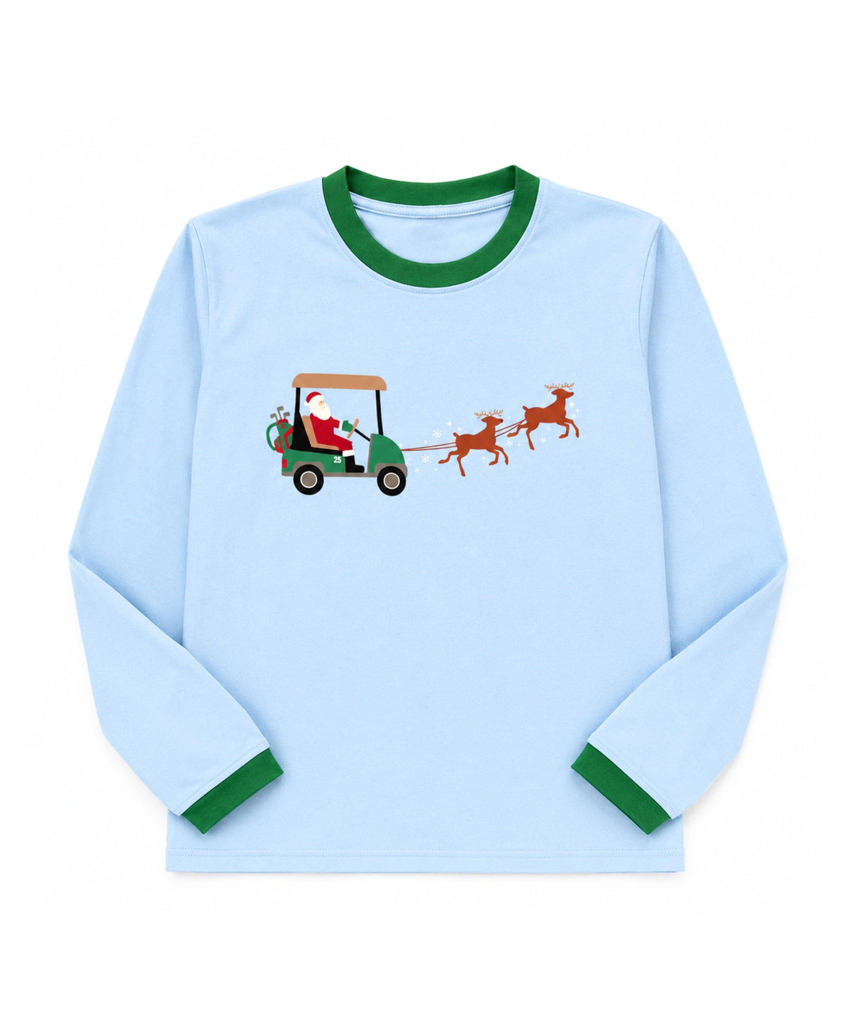 Santa Golf Cart Long Sleeve Shirt