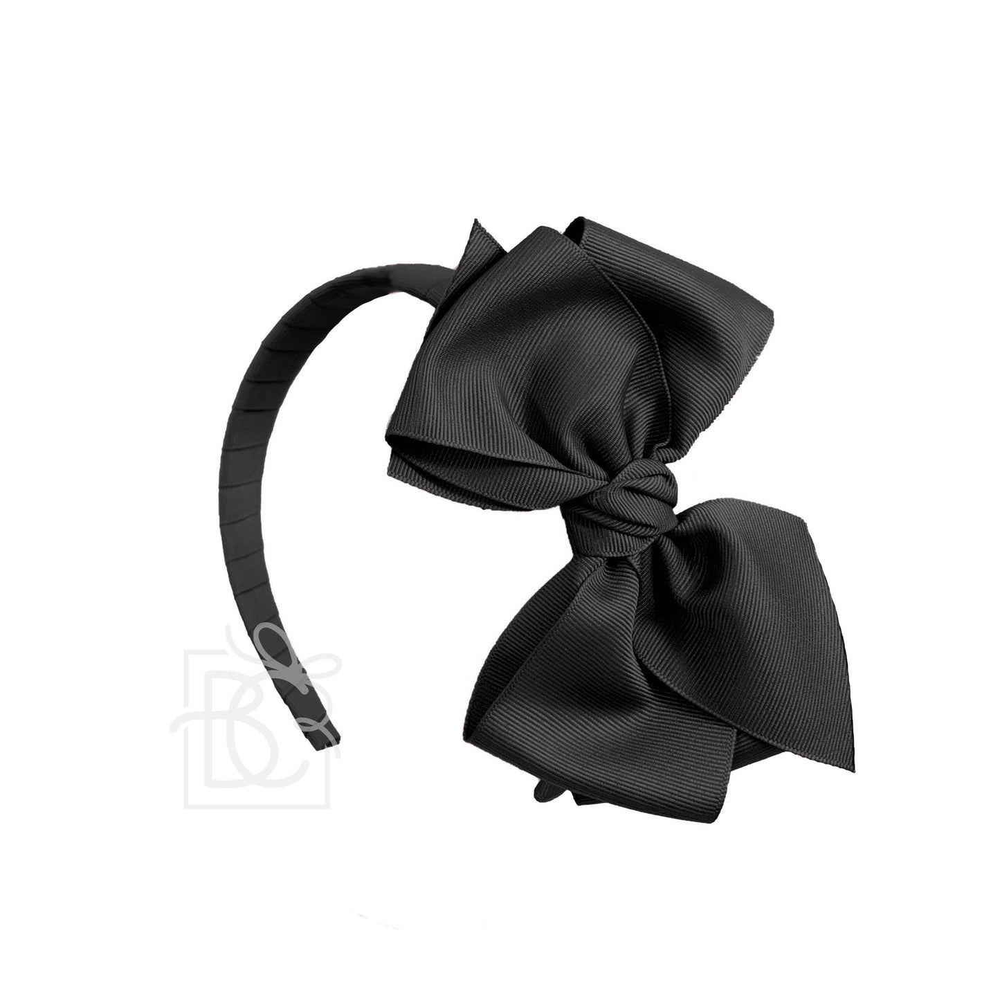 3/4" Hard Headband w/ 6" Grosgrain Bow w/ Euro Knot: Red