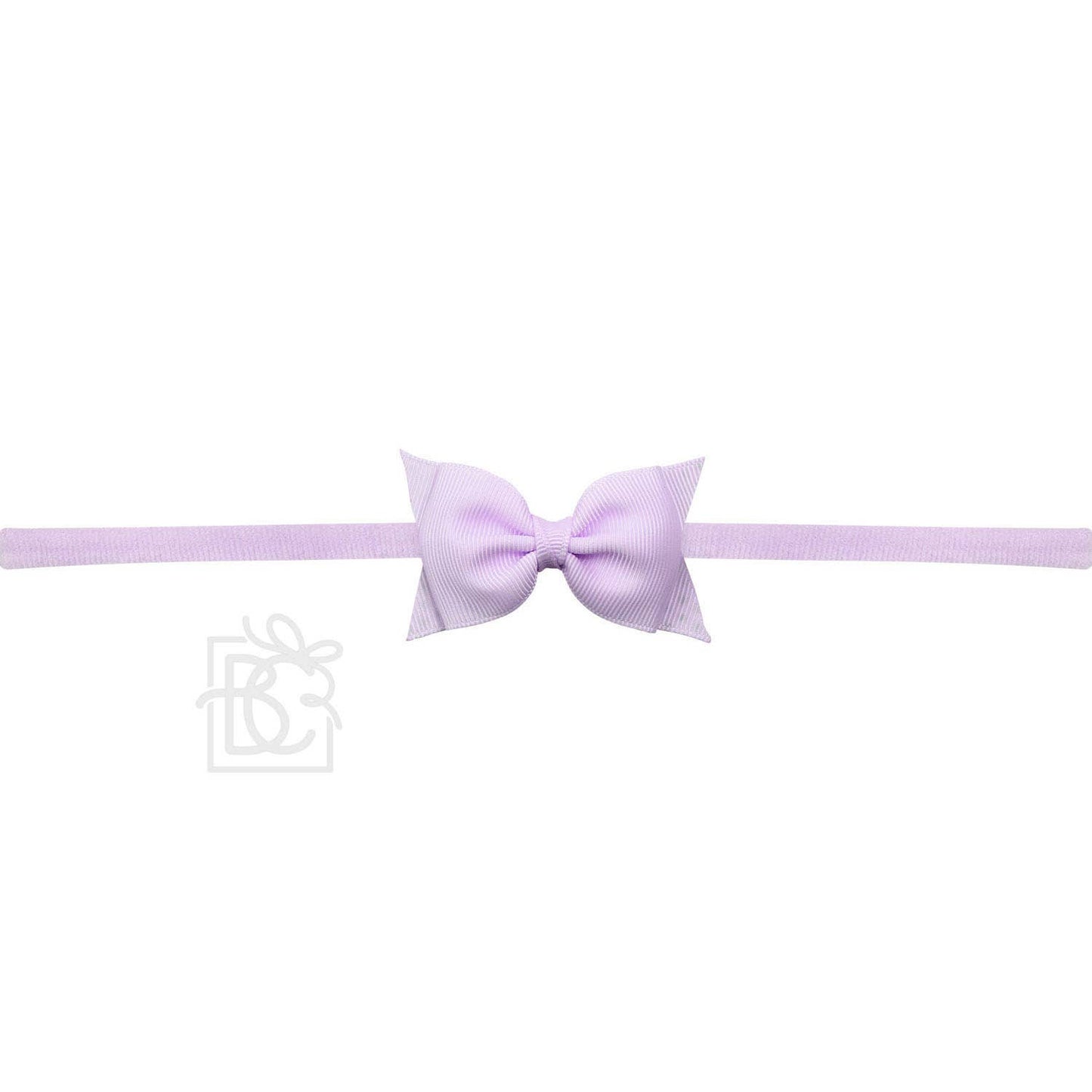 1/4" PANTYHOSE HEADBAND W/ 2.5" FLAT SOPHIA BOW: PINK
