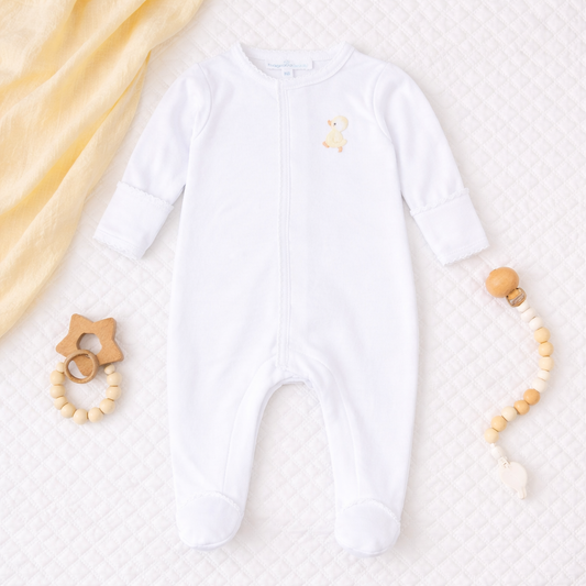 Downy Ducklings Embroidered Footie
