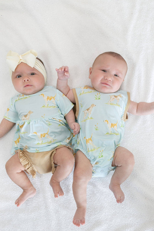 Hunting Dogs Bubble Romper: 2T