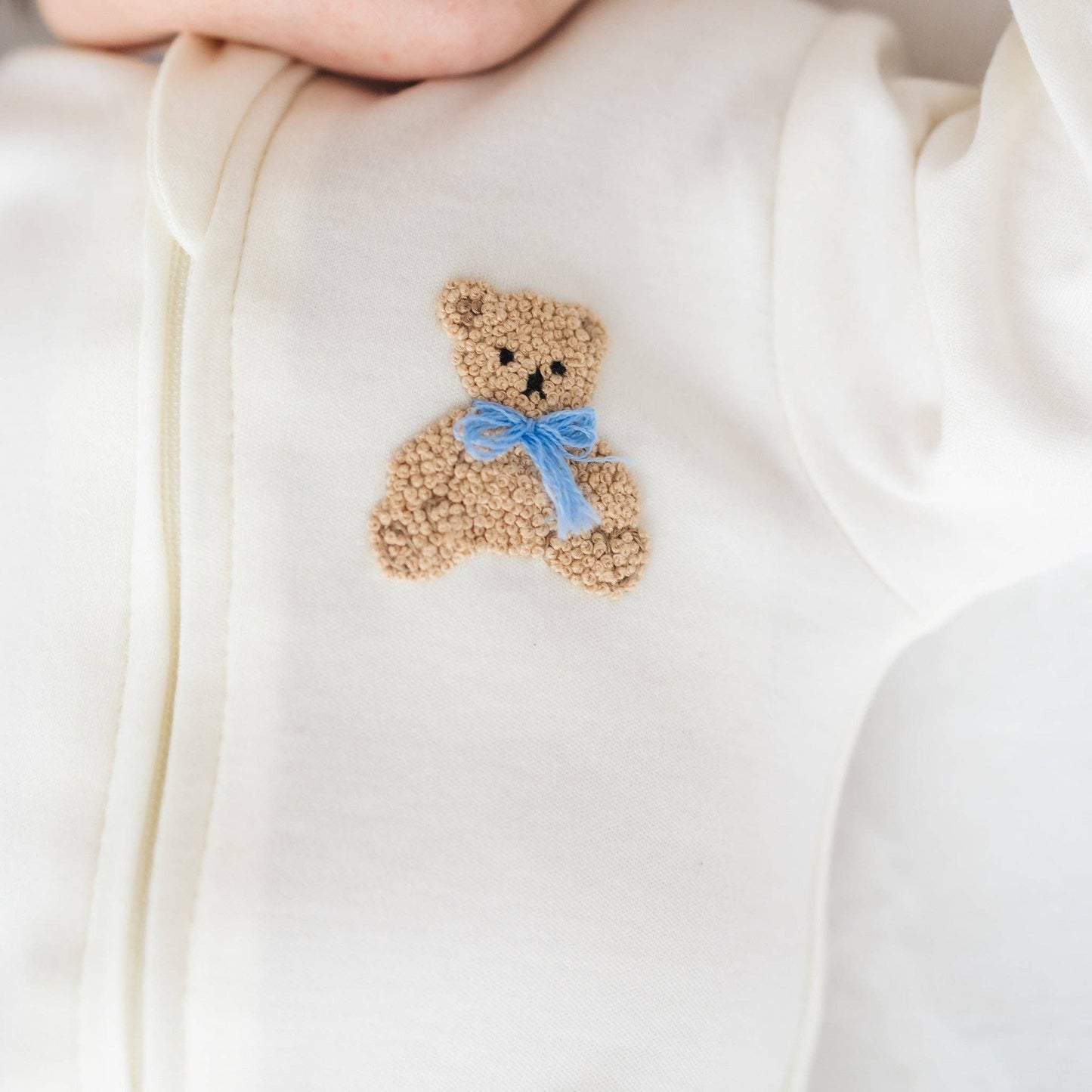 Bear Hugs Zip Footie - Sky