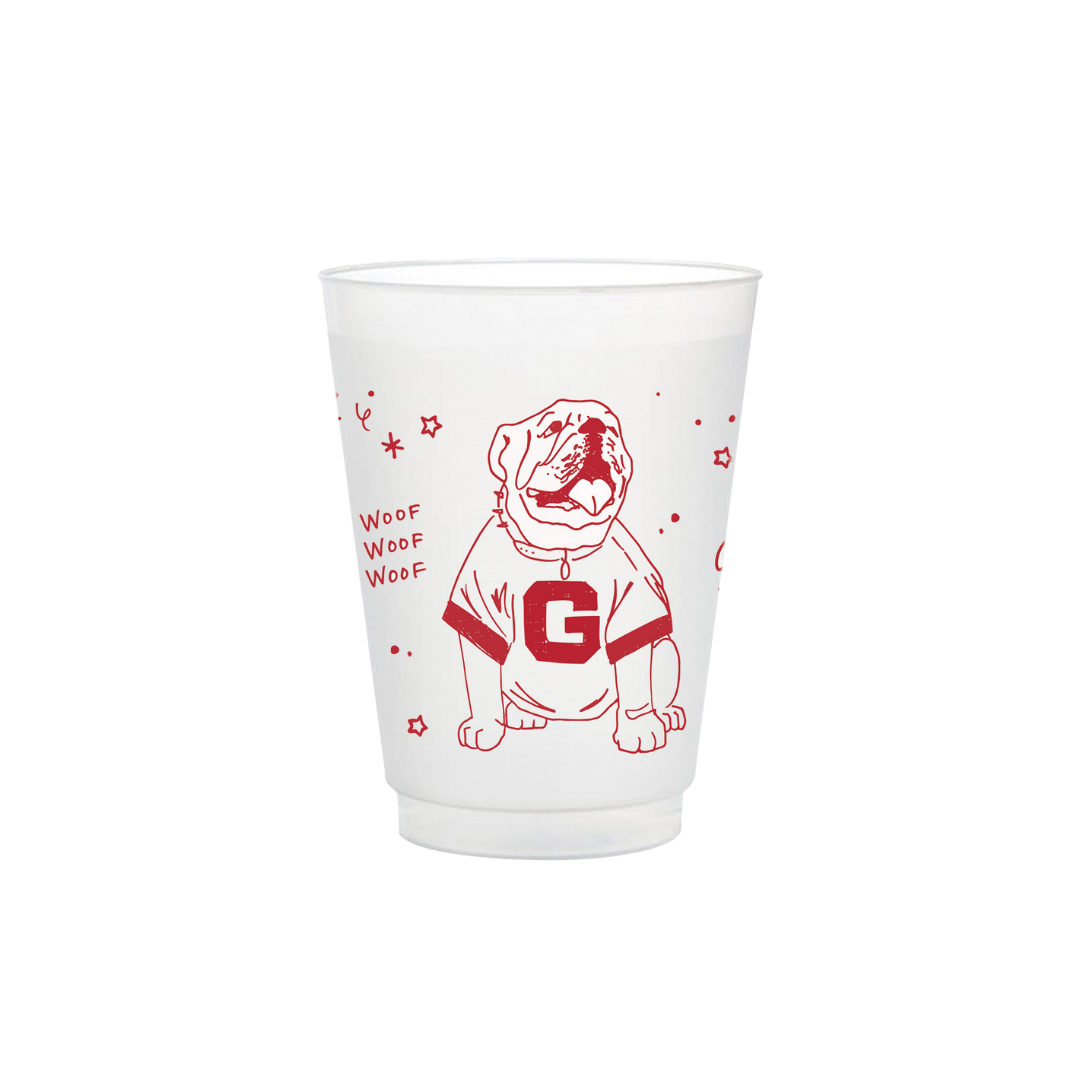 Georgia Frosted Flex Party Cup (8-Pack) Whimsy Dawg