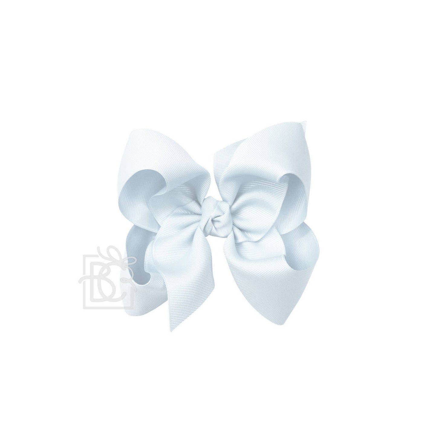 SIGNATURE GROSGRAIN BOW ON CLIP: 5.5" Huge - 2.25" Ribbon on Alligator Clip / POWDER BLUE