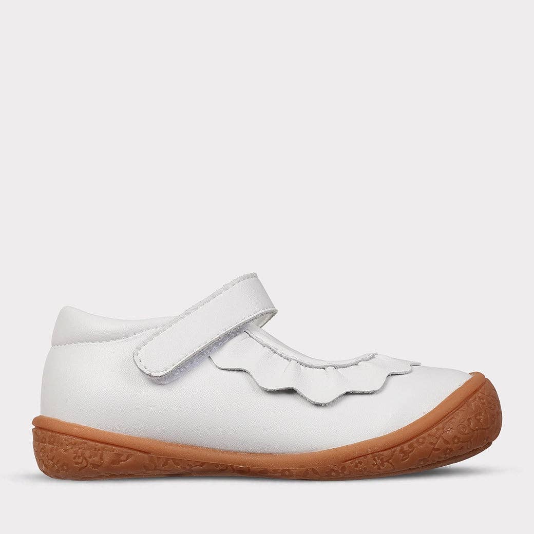 Amina Leather Girls Mary Jane Shoe: Brown Leather
