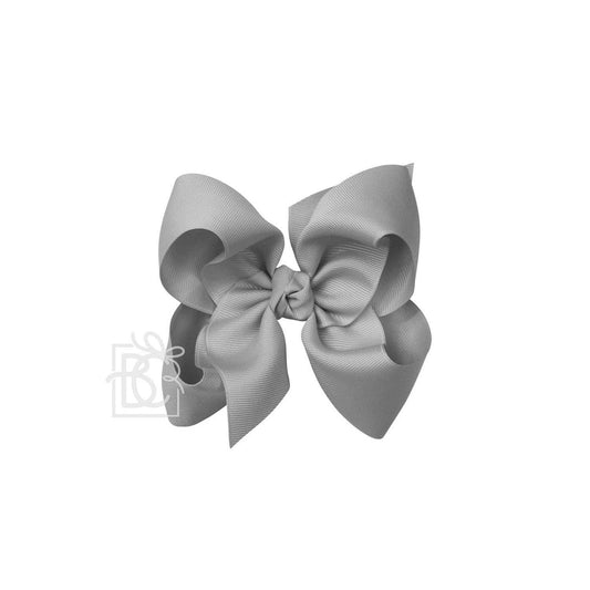 SIGNATURE GROSGRAIN BOW ON CLIP: 5.5" Huge - 2.25" Ribbon on Alligator Clip / FRENCH BLUE