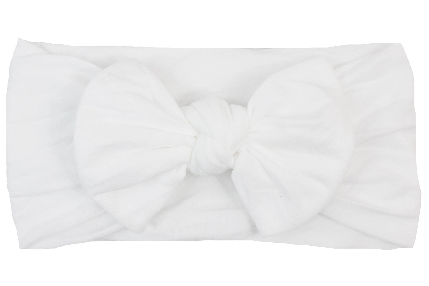 WIDE PANTYHOSE HEADBAND WITH KNOT BOW (SOLIDS): MILLENNIUM BLUE