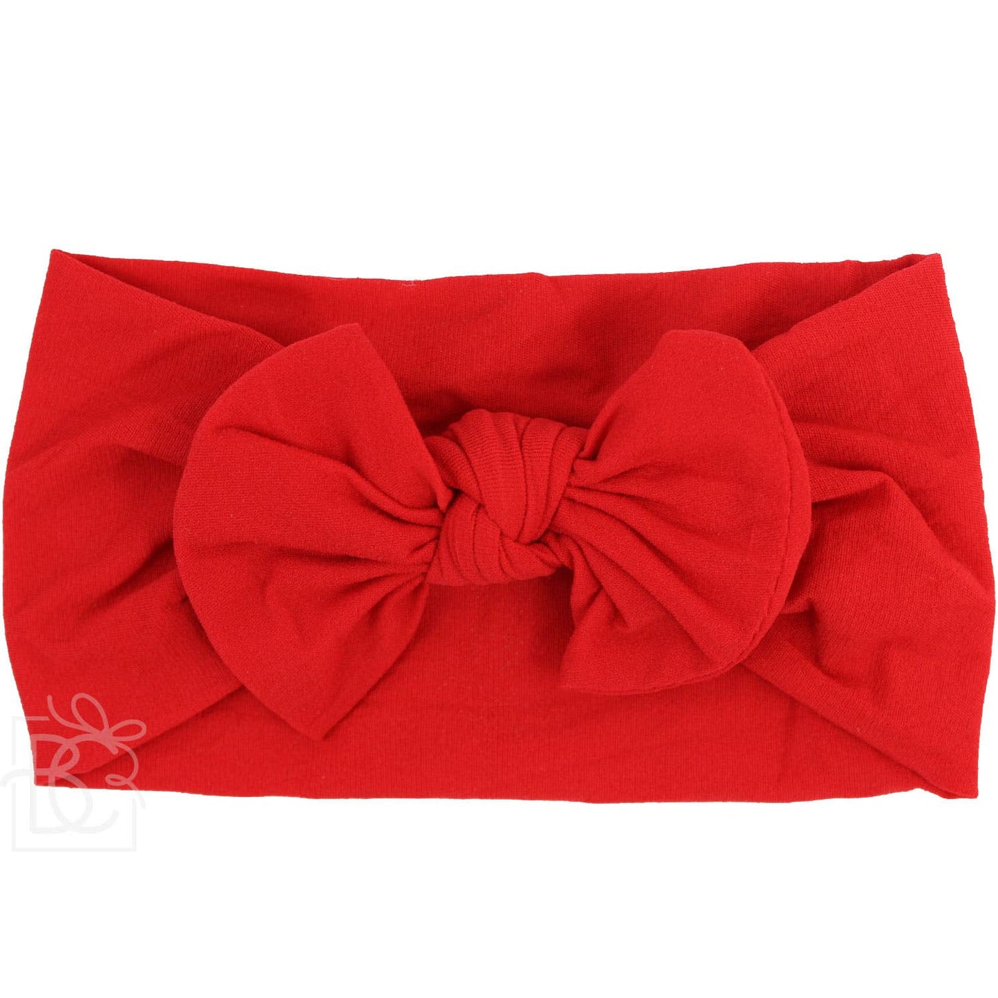 WIDE PANTYHOSE HEADBAND WITH KNOT BOW (SOLIDS): MILLENNIUM BLUE