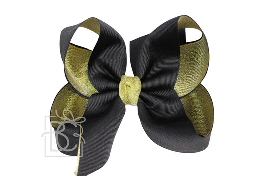 Layered Grosgrain Bow: 5.5" Huge