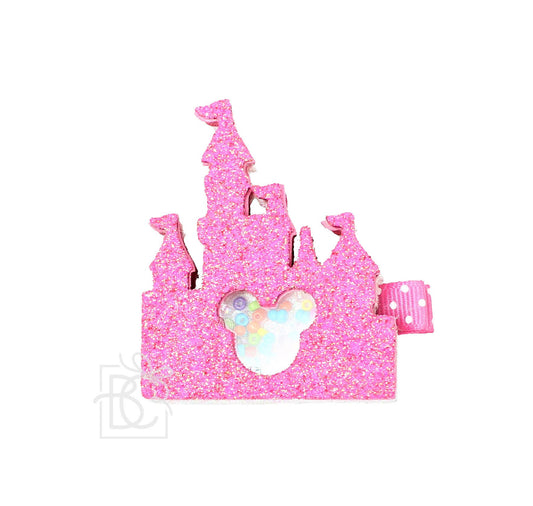 Shaker Handcrafted Hair Clip: CASTLE(HOT PINK)