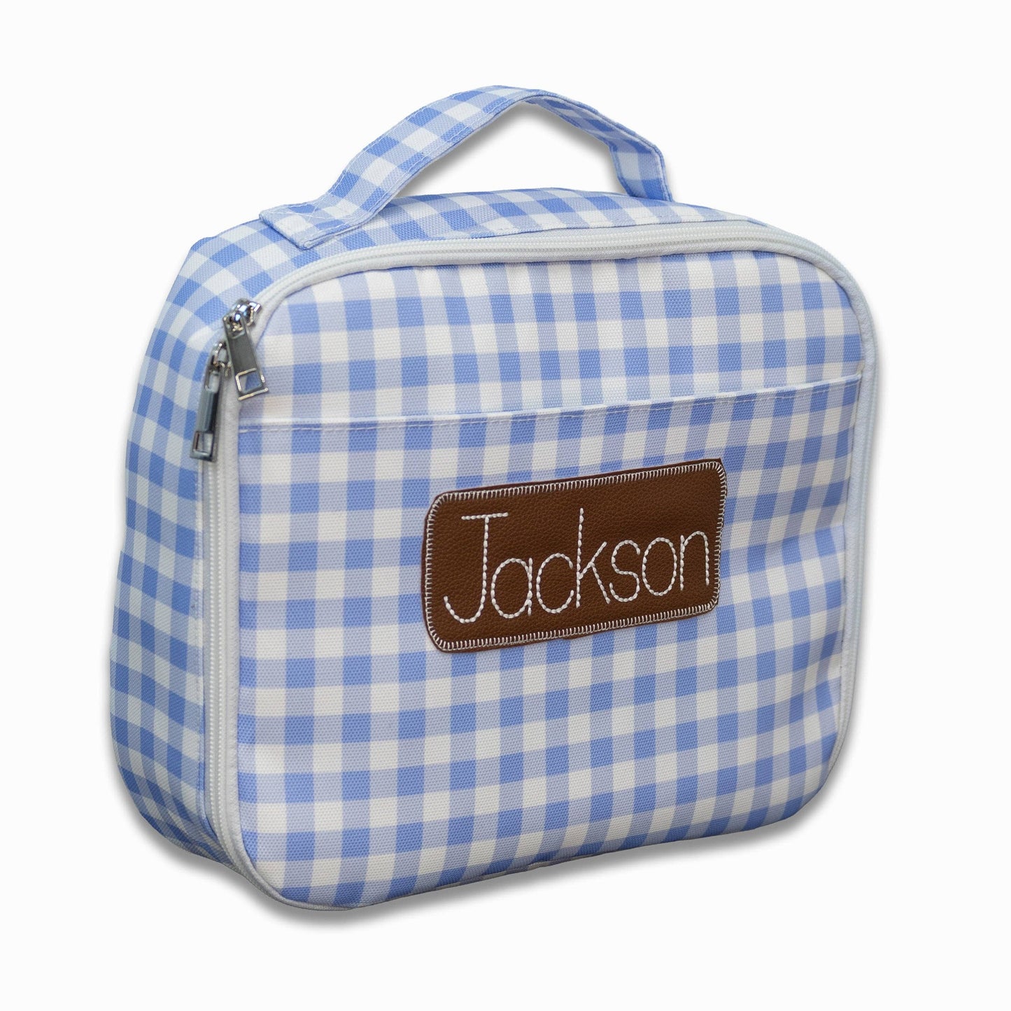 Insulated Lunch Bag - Blue Gingham