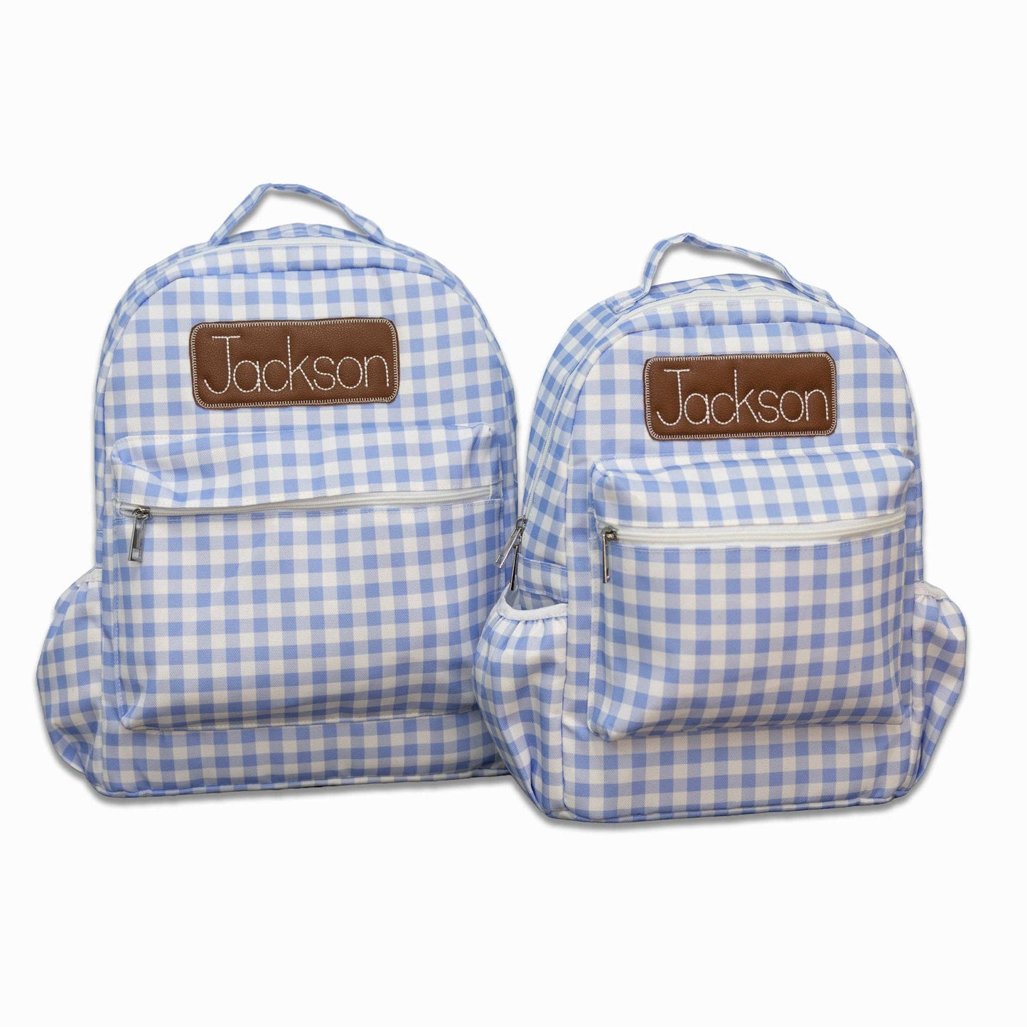 Boys Backpack - Blue Gingham: Standard