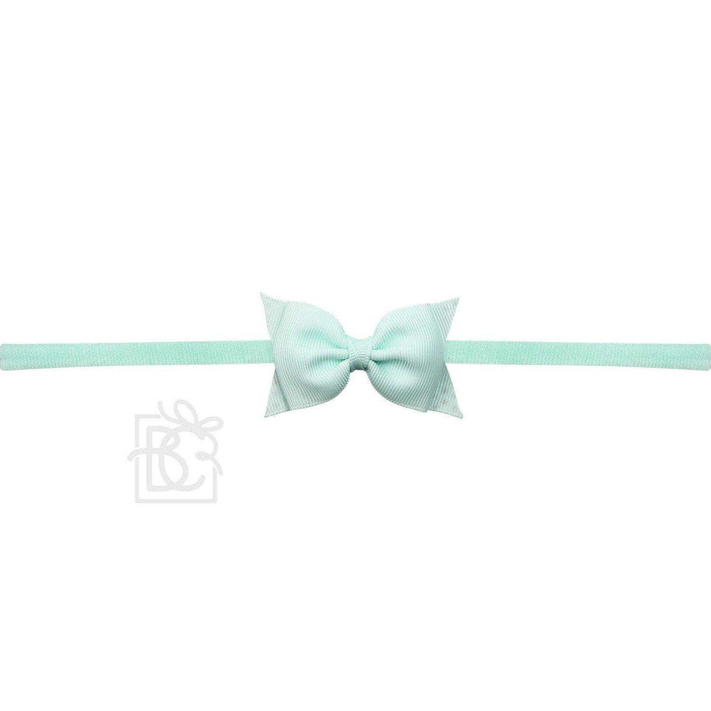 1/4" PANTYHOSE HEADBAND W/ 2.5" FLAT SOPHIA BOW: PINK