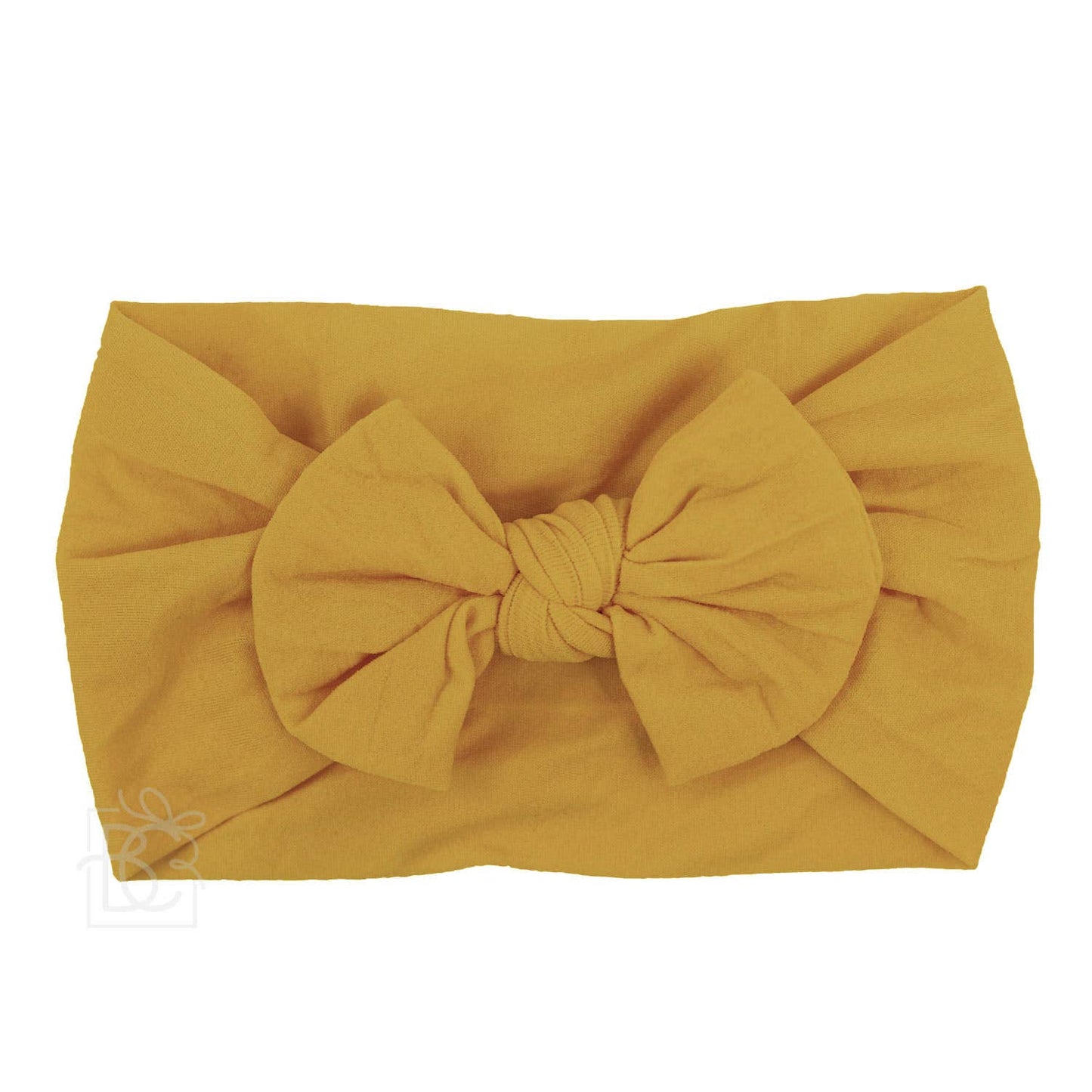 WIDE PANTYHOSE HEADBAND WITH KNOT BOW (SOLIDS): WHITE