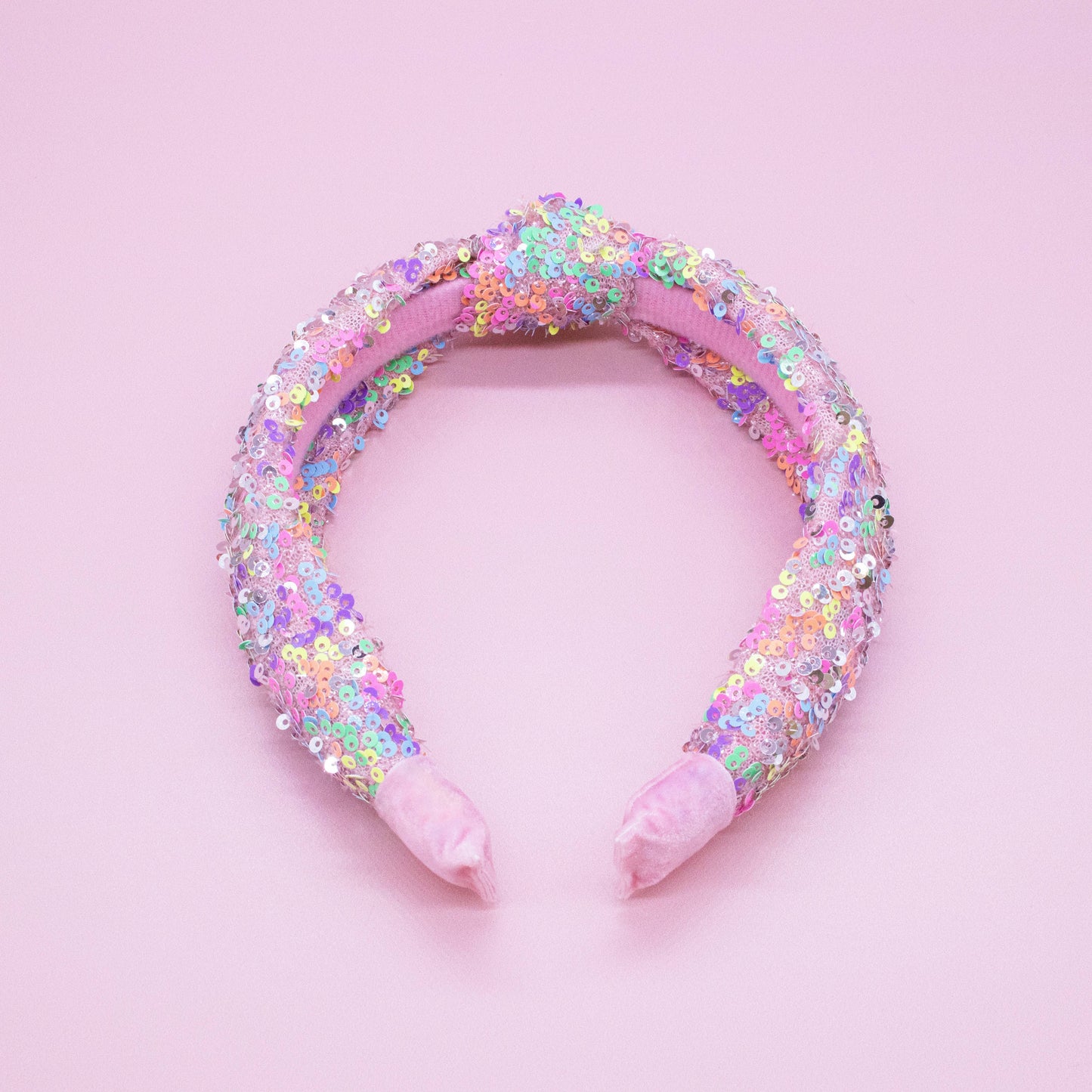 Kids Knot Headband - Sequin Knotted Hair Band Accessories: Gold