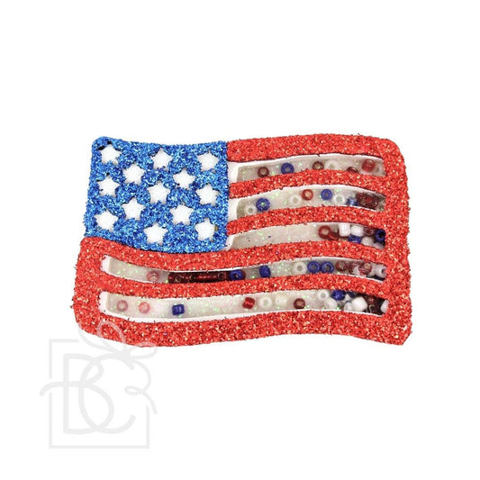 Shaker Handcrafted Hair Clip: FLAG