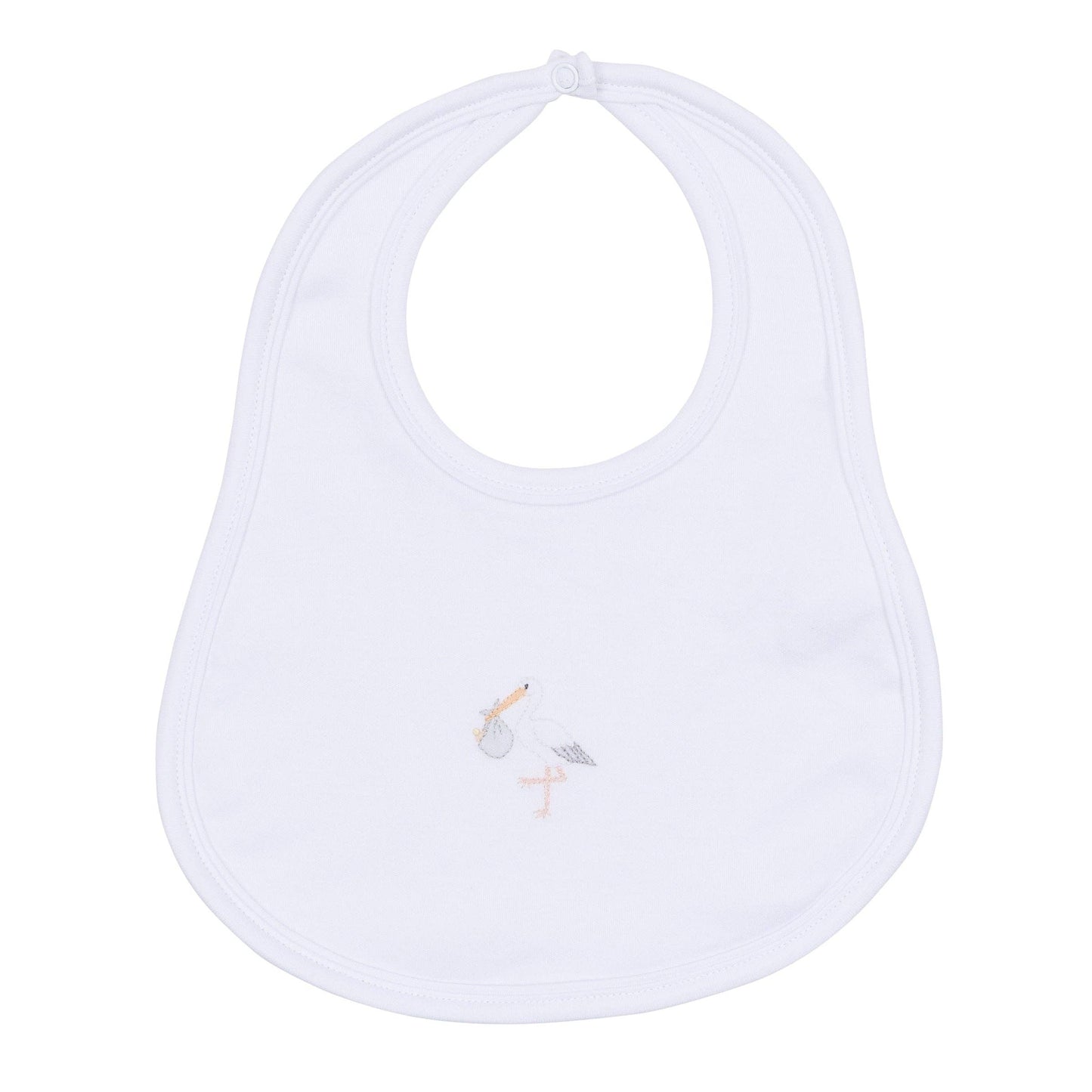 Vintage Stork Bib - White