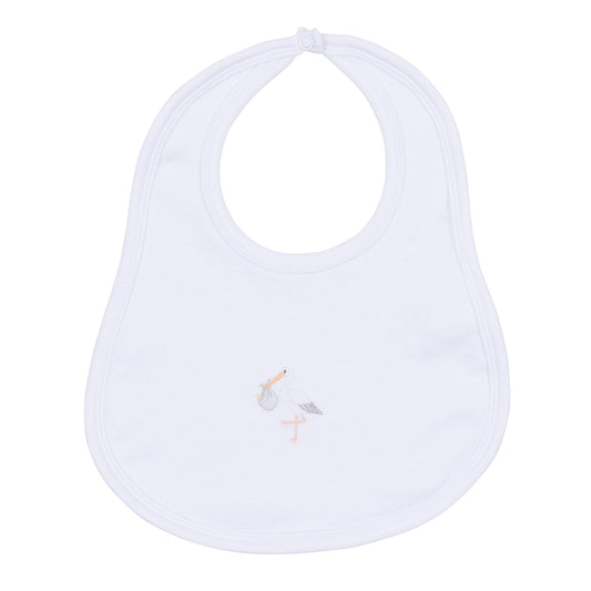 Vintage Stork Bib - White