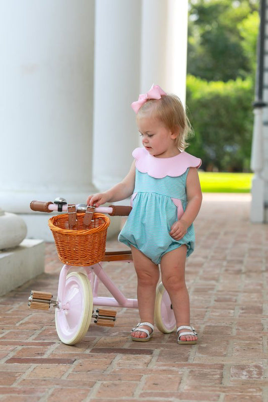 Girls Penelope Bubble-Mint Stripe/Light Pink