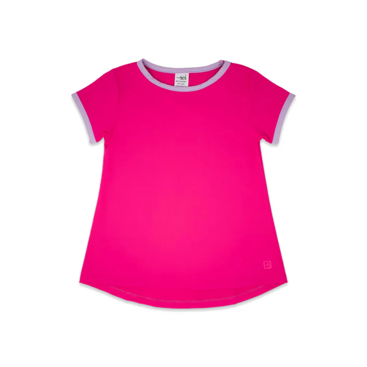 SET Bridget Basic Tee Power Pink & Lavender 9/10Y