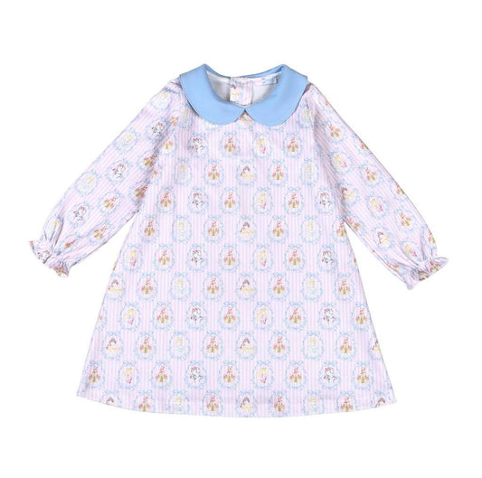 Royal and Charm Pima Scalloped Collar Dress