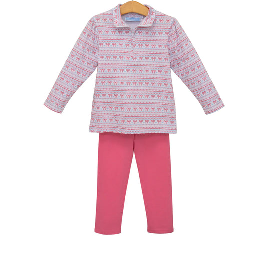 Sweetheart Quarter Zip Pullover Set